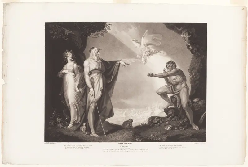 Prospero, Miranda, Caliban and Ariel Wall Art by Jean Pierre Simon - High-Resolution Digital Print