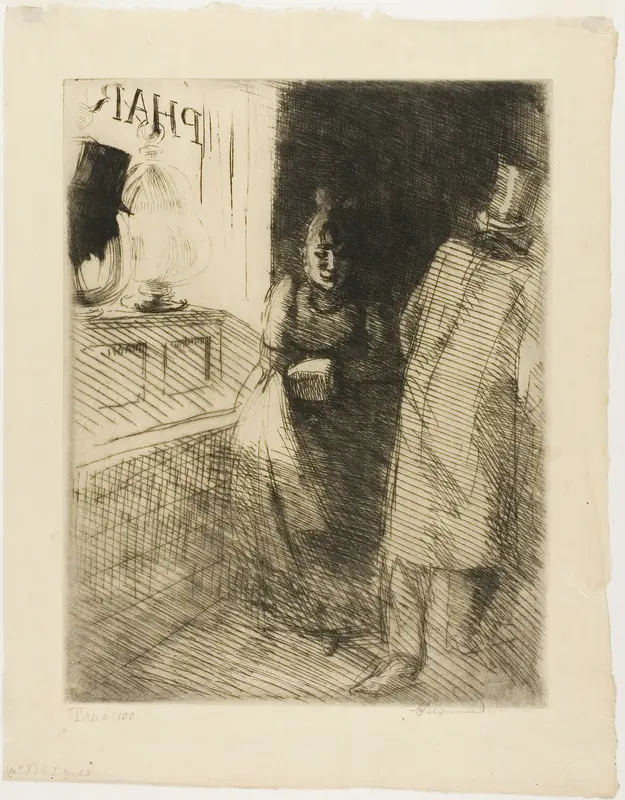 Prostitution, plate ten from Woman Wall Art by Albert Besnard - High-Resolution Digital Print