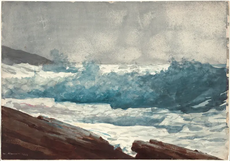 Prout's Neck, Breakers Wall Art by Winslow Homer - High-Resolution Digital Print