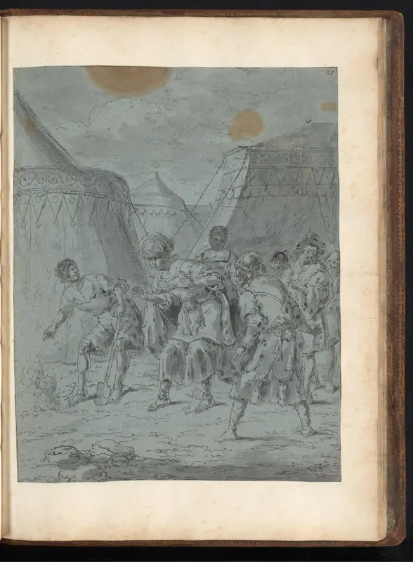 Proxenus vindt een oliebron in het kamp van Alexander de Grote Wall Art by Leonaert Bramer - High-Resolution Digital Print