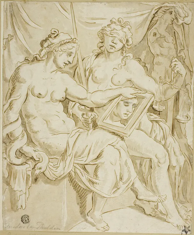 Prudence and Justice Wall Art by Maerten van Heemskerck - High-Resolution Digital Print