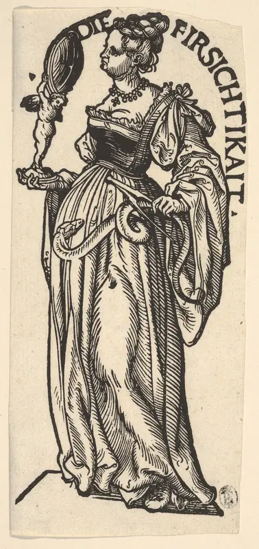 Prudence (Die Firsichtikait), from "The Seven Virtues" Wall Art by Hans Burgkmair - High-Resolution Digital Print