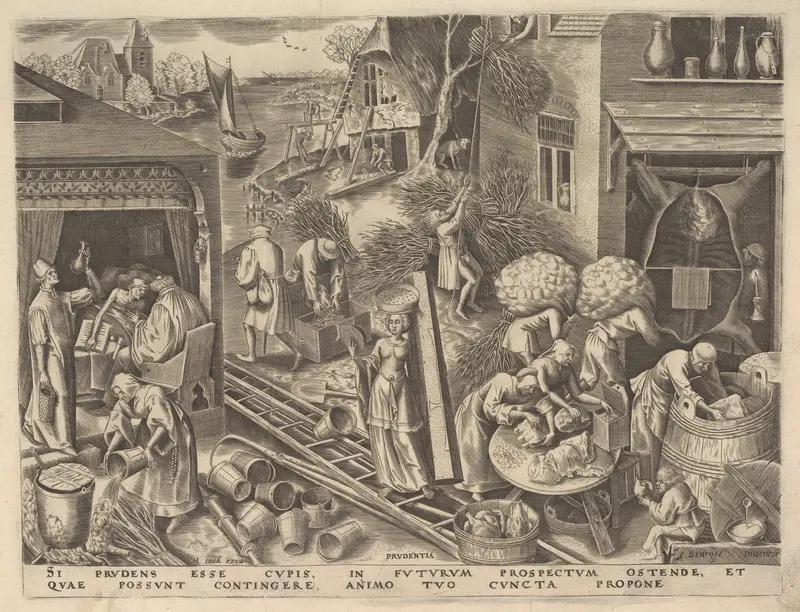 Prudence (Prudentia) from The Virtues Wall Art by Philips Galle - High-Resolution Digital Print