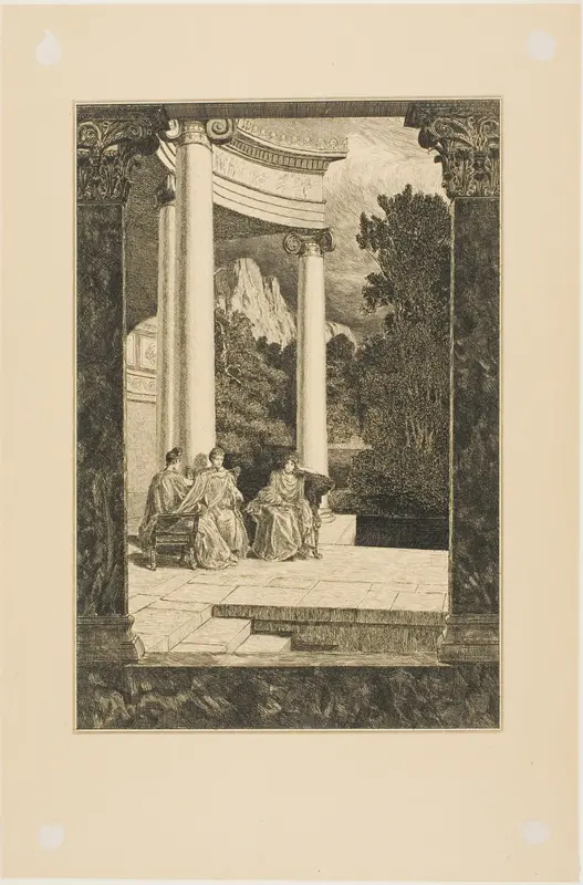 Psyche and her Sisters, plate 18 from Cupid and Psyche Wall Art by Max Klinger - High-Resolution Digital Print