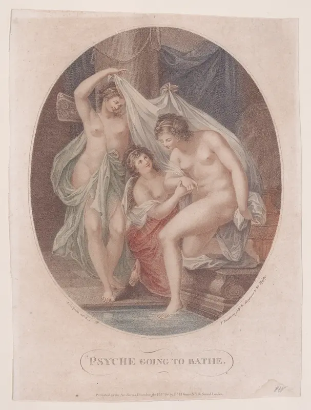 Psyche Going to Bathe Wall Art by Francesco Bartolozzi - High-Resolution Digital Print