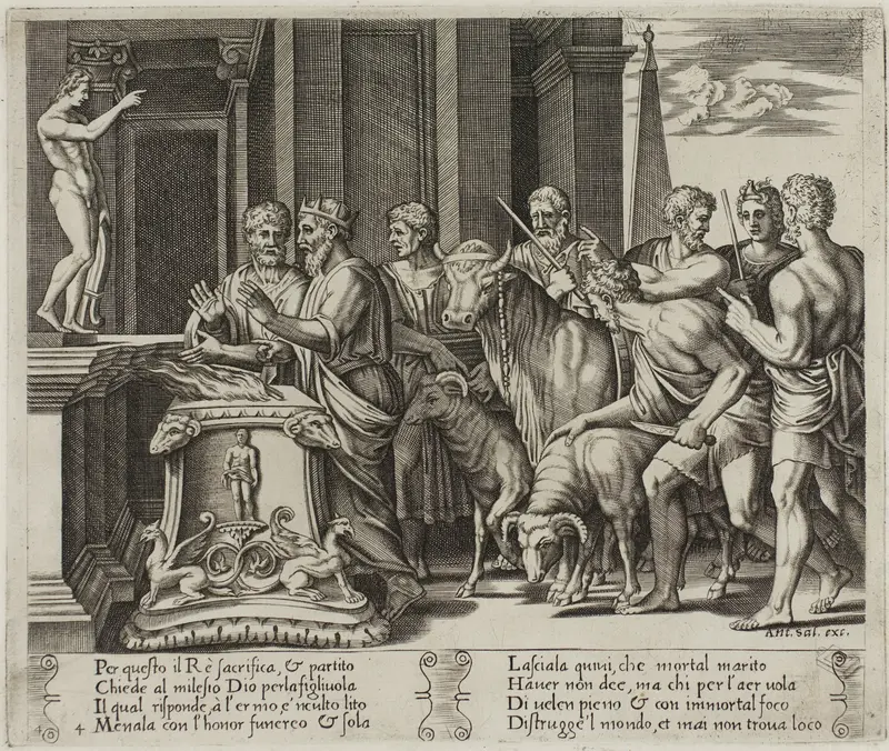 Psyche's Father Consulting the Oracle Wall Art by Agostino dei Musi - High-Resolution Digital Print