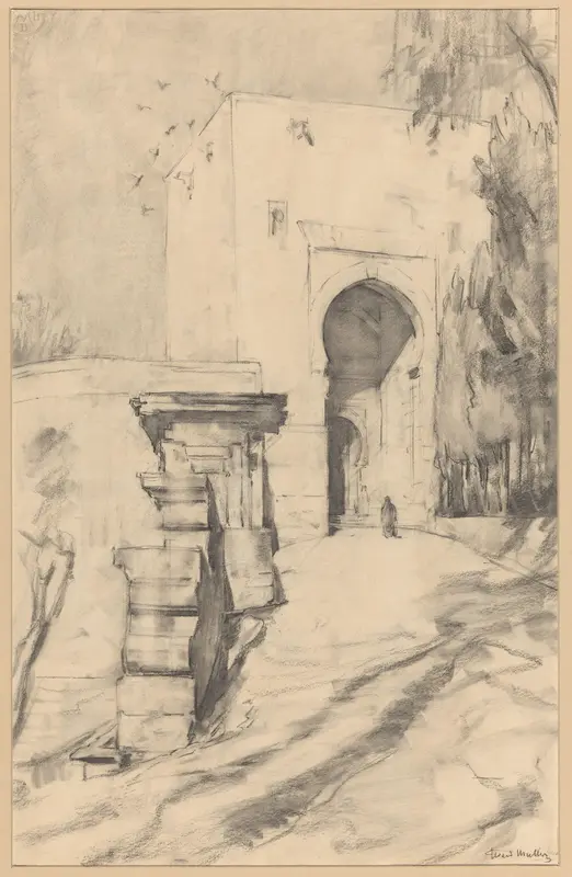 Puerta de la Justicia in het Alhambra te Granada Wall Art by Unknown - High-Resolution Digital Print