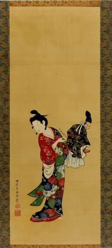Puppeteer with Puppet Wall Art by Tsukioka Sessai - High-Resolution Digital Print