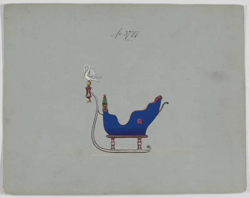 Push Sleigh #3781 Wall Art by Brewster & Co. - High-Resolution Digital Print