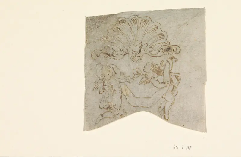Putti met banderol Wall Art by anonymous - High-Resolution Digital Print