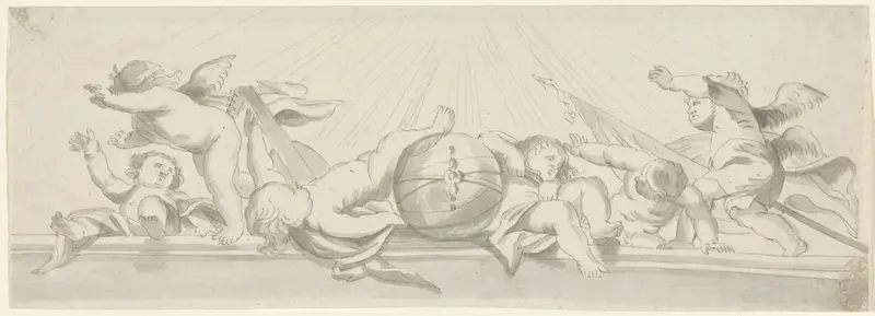 Putti met globe Wall Art by anonymous - High-Resolution Digital Print