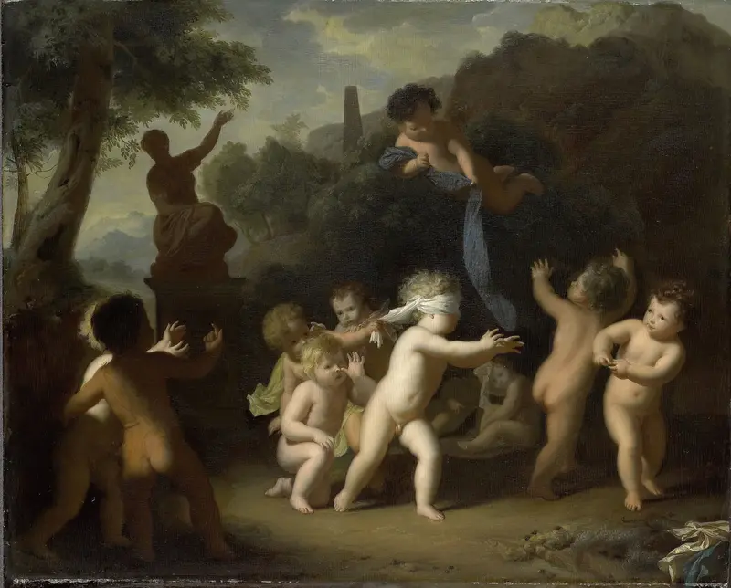 Putti Playing Wall Art by Hendrik van Limborch - High-Resolution Digital Print