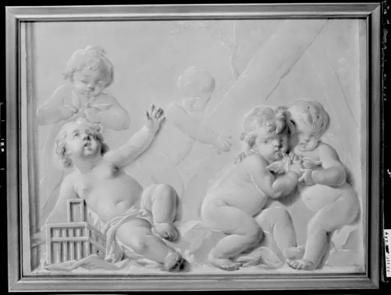 Putti with Birds Wall Art by Piat Joseph Sauvage - High-Resolution Digital Print