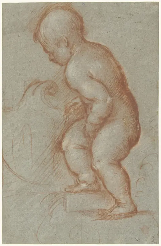 Putto met een wapenschild Wall Art by Unknown - High-Resolution Digital Print