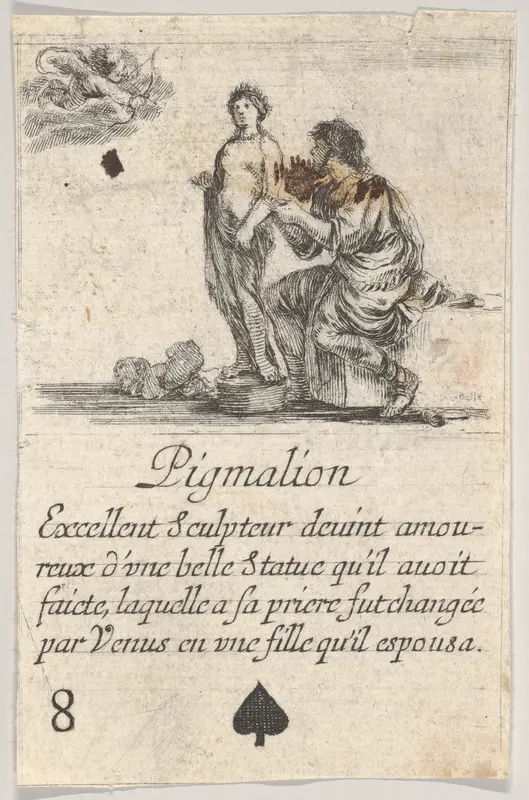 Pygmalion, from "Game of Mythology" (Jeu de la Mythologie) Wall Art by Stefano della Bella - High-Resolution Digital Print