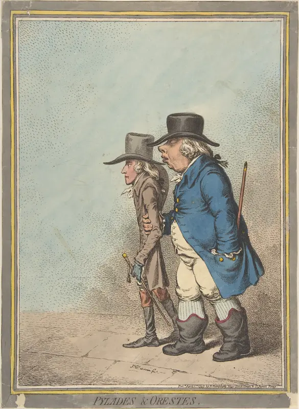 Pylades and Orestes Wall Art by James Gillray - High-Resolution Digital Print