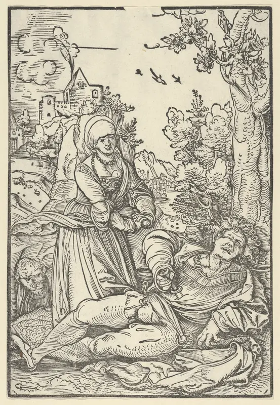 Pyramus and Thisbe Wall Art by Hans Schäufelein - High-Resolution Digital Print
