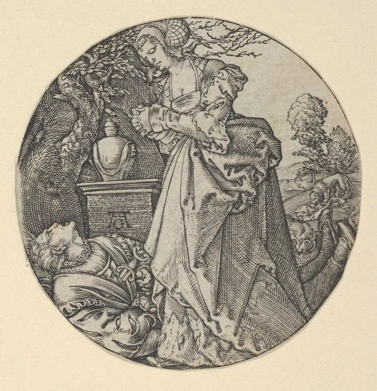 Pyramus and Thisbe Wall Art by Heinrich Aldegrever - High-Resolution Digital Print