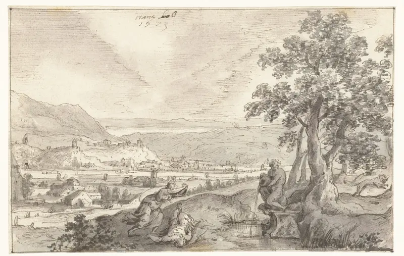 Pyramus en Thisbe Wall Art by Hans Bol - High-Resolution Digital Print