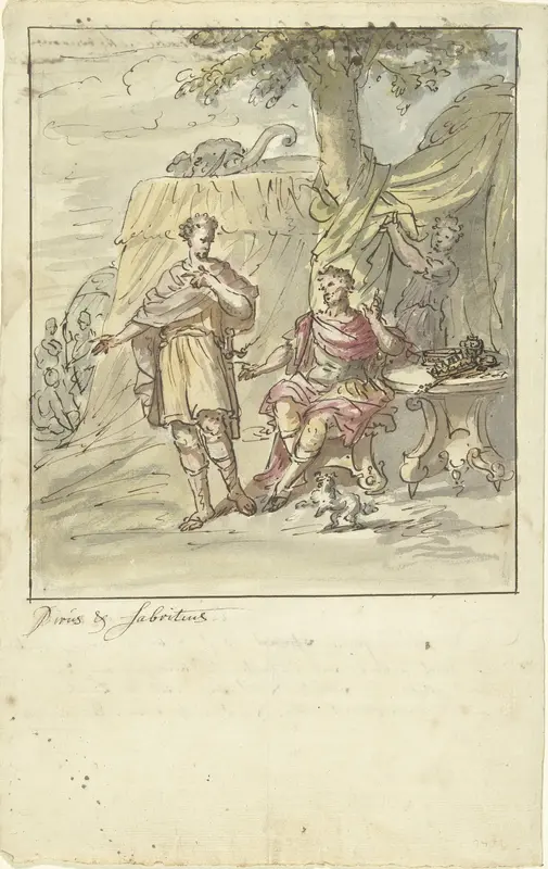 Pyrrhus tracht Fabricius om te kopen Wall Art by Elias van Nijmegen - High-Resolution Digital Print