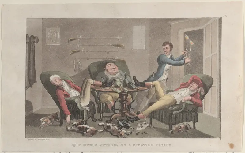 Quae Genus Attends on a Sporting Finale Wall Art by Thomas Rowlandson - High-Resolution Digital Print