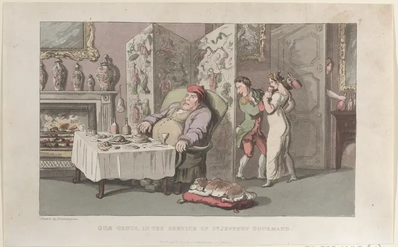 Quae Genus, in the Service of Sr. Jeffery Gourmand Wall Art by Thomas Rowlandson - High-Resolution Digital Print