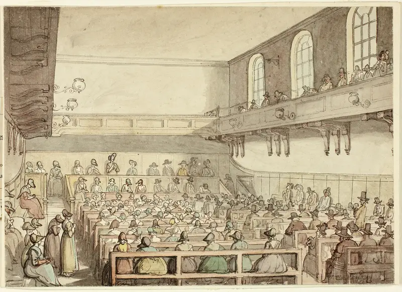 Quakers' Meeting Wall Art by Thomas Rowlandson - High-Resolution Digital Print