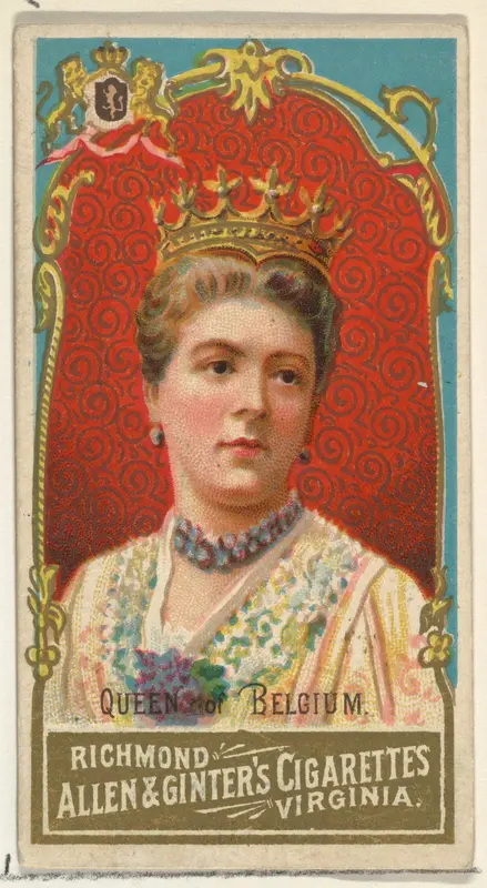 Queen of Belgium, from World's Sovereigns series (N34) for Allen & Ginter Cigarettes Wall Art by Allen & Ginter - High-Resolution Digital Print