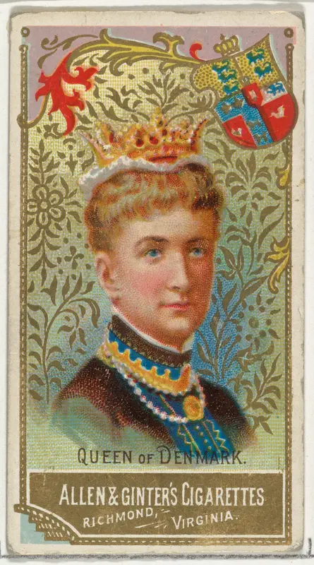 Queen of Denmark, from World's Sovereigns series (N34) for Allen & Ginter Cigarettes Wall Art by Allen & Ginter - High-Resolution Digital Print