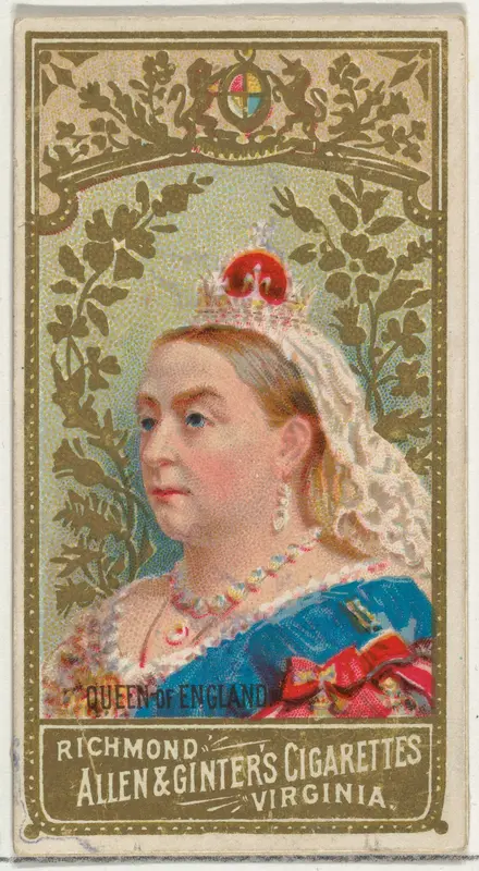 Queen of England, from World's Sovereigns series (N34) for Allen & Ginter Cigarettes Wall Art by Allen & Ginter - High-Resolution Digital Print