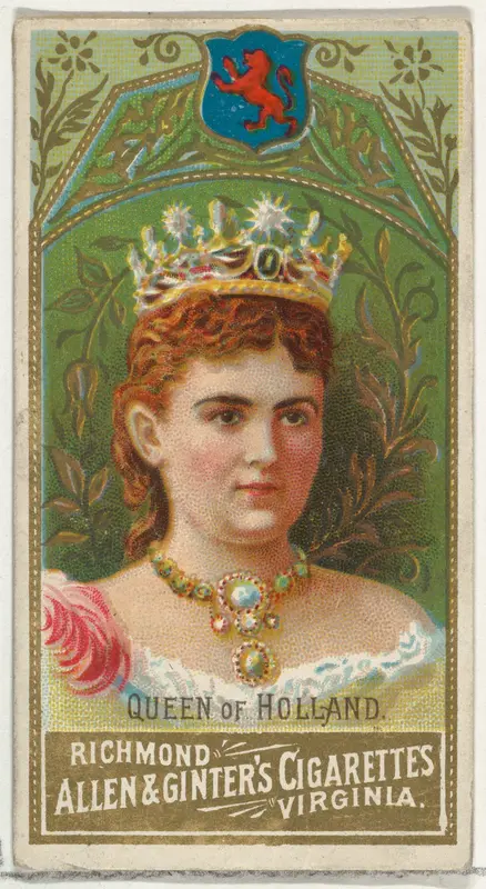 Queen of Holland, from World's Sovereigns series (N34) for Allen & Ginter Cigarettes Wall Art by Allen & Ginter - High-Resolution Digital Print