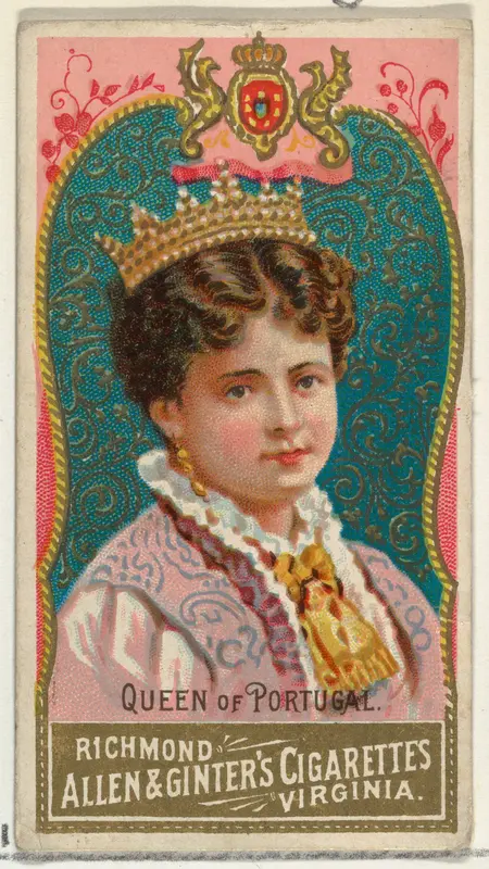 Queen of Portugal, from World's Sovereigns series (N34) for Allen & Ginter Cigarettes Wall Art by Allen & Ginter - High-Resolution Digital Print
