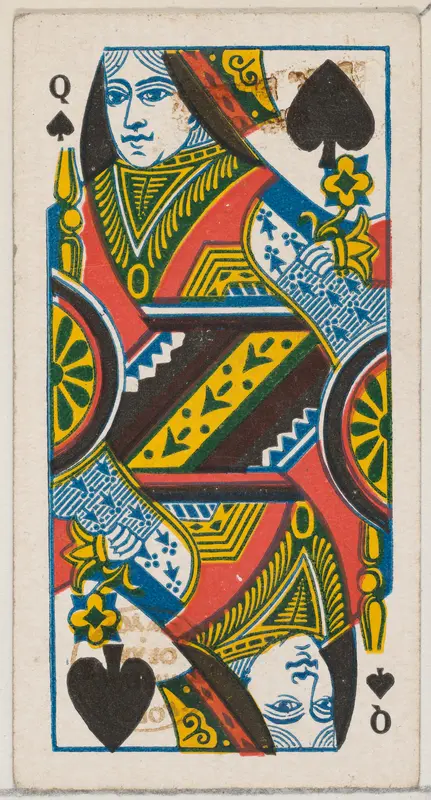 Queen of Spades (black), from the Playing Cards series (N84) for Duke brand cigarettes Wall Art by W. Duke, Sons & Co. - High-Resolution Digital Print