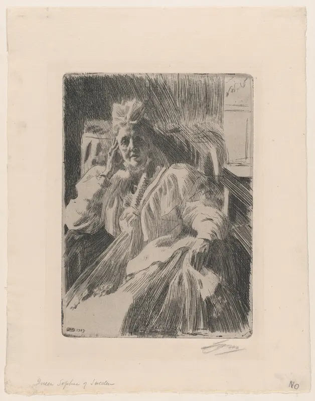 Queen Sophia of Sweden Wall Art by Anders Zorn - High-Resolution Digital Print