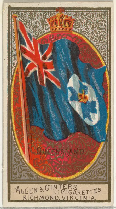 Queensland, from Flags of All Nations, Series 2 (N10) for Allen & Ginter Cigarettes Brands Wall Art by Allen & Ginter - High-Resolution Digital Print