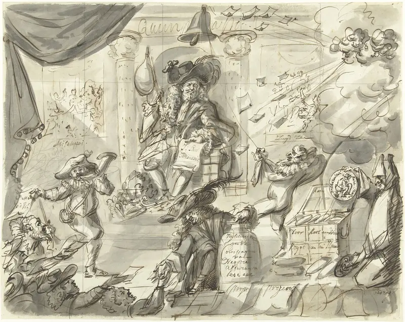 Quincampoix of de grote Wind en Koolverkoper, 1720 Wall Art by anonymous - High-Resolution Digital Print