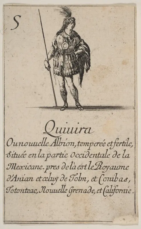 Quivira, from the playing cards "Jeu de la Géographie" Wall Art by Stefano della Bella - High-Resolution Digital Print