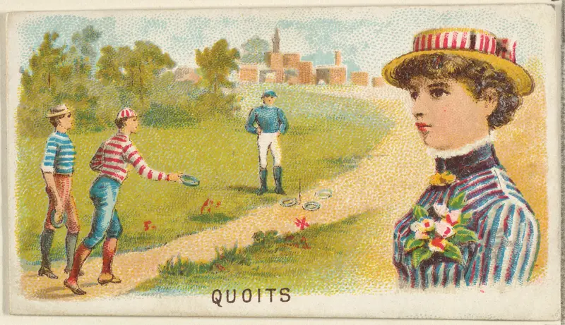 Quoits, from the Games and Sports series (N165) for Old Judge Cigarettes Wall Art by Goodwin & Company - High-Resolution Digital Print