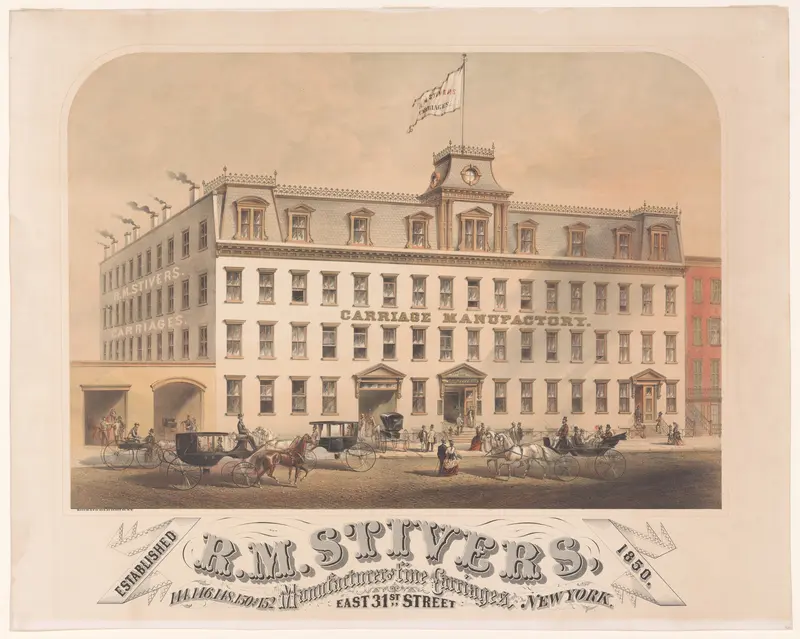 R. M. Stivers, Manufacturers of Fine Carriages, 146-152 East 31st Street, New York Wall Art by Hatch & Co. - High-Resolution Digital Print