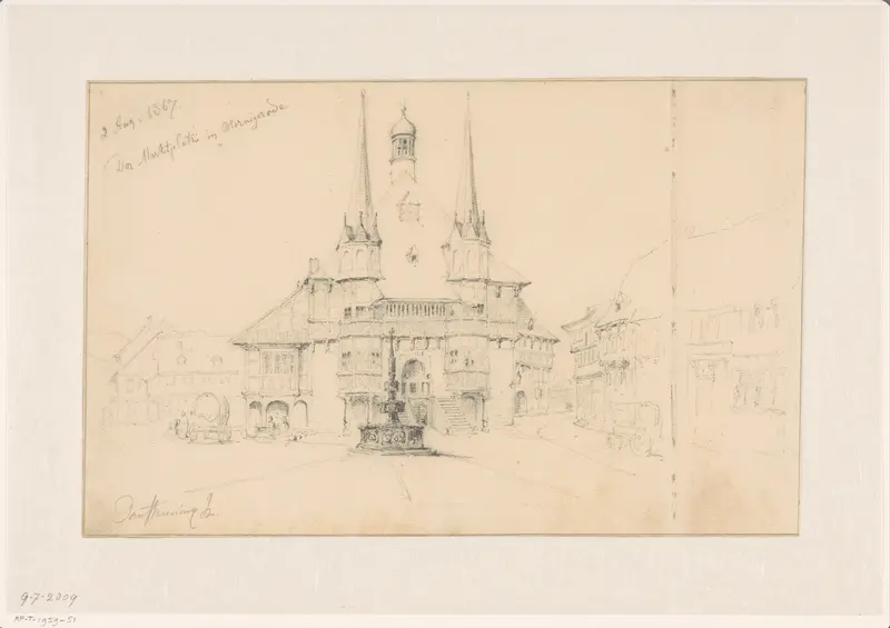 Raadhuis aan het marktplein van Wernigerode