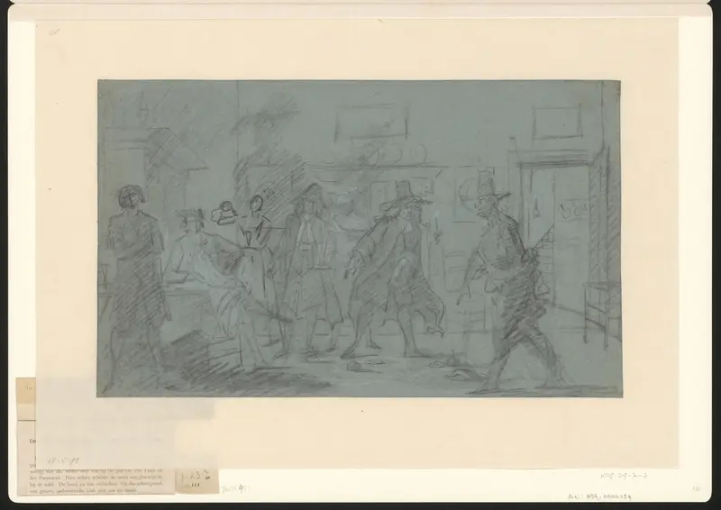 Raasbollius en Urinaal twisten over de loop van de planeten Wall Art by Cornelis Troost - High-Resolution Digital Print