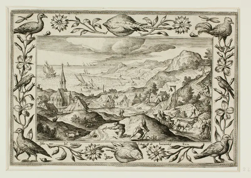 Rabbit Hunt, from Landscapes with Old and New Testament Scenes and Hunting Scenes