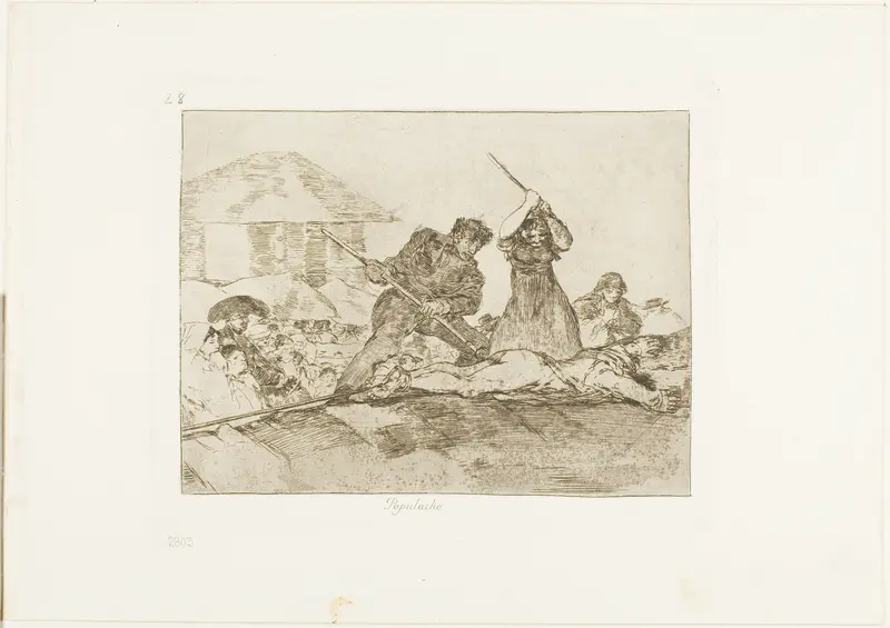 Rabble, plate 28 from The Disasters of War
