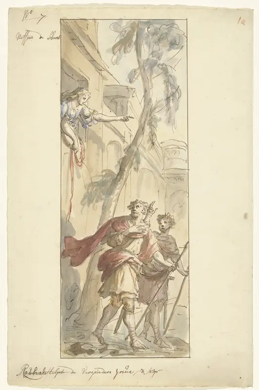 Rachab verbergt de verspieders Wall Art by Elias van Nijmegen - High-Resolution Digital Print
