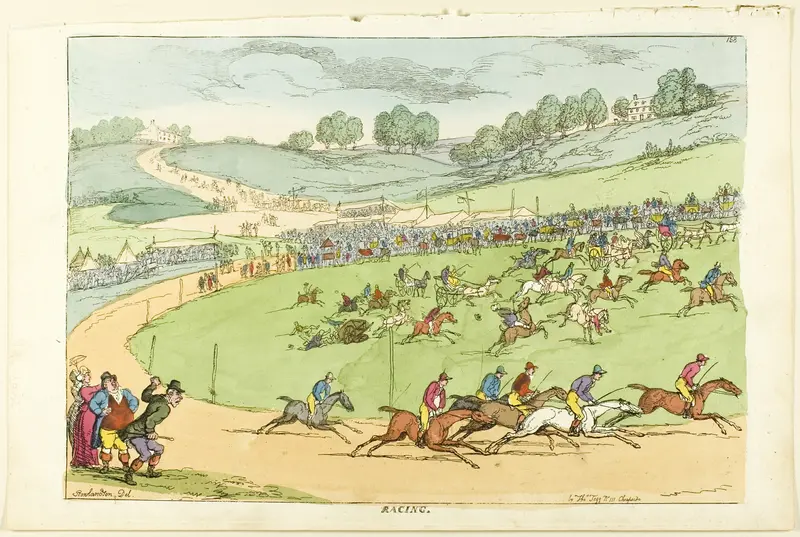 Racing Wall Art by Thomas Rowlandson - High-Resolution Digital Print