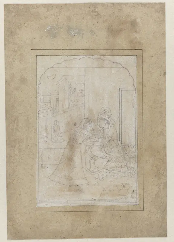 Radha en Krishna Wall Art by anonymous - High-Resolution Digital Print