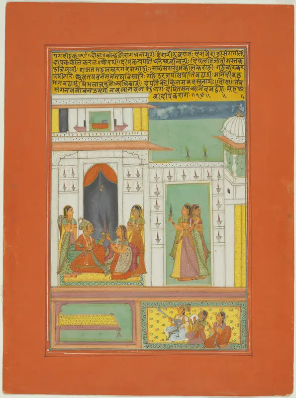 Raga Dipak, Page from a Jaipur Ragamala Set Wall Art by Unknown - High-Resolution Digital Print