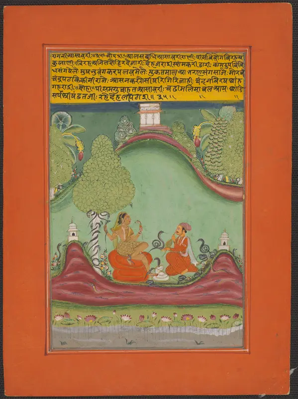 Ragini Asavari, Page from a Jaipur Ragamala Set Wall Art by Unknown - High-Resolution Digital Print
