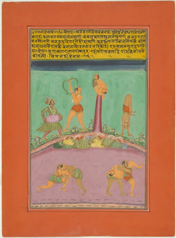 Ragini Desakh, Page from a Jaipur Ragamala Set Wall Art by Unknown - High-Resolution Digital Print