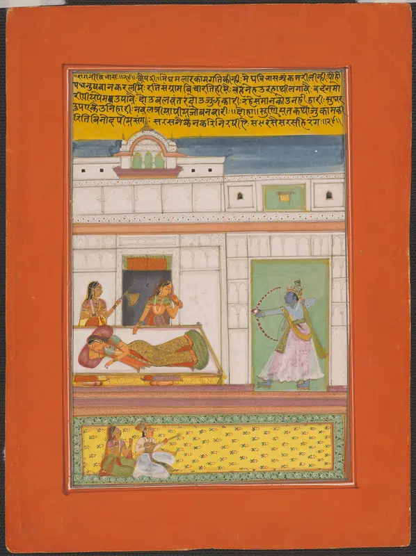 Ragini Vibhas, Page from a Jaipur Ragamala Set Wall Art by Unknown - High-Resolution Digital Print